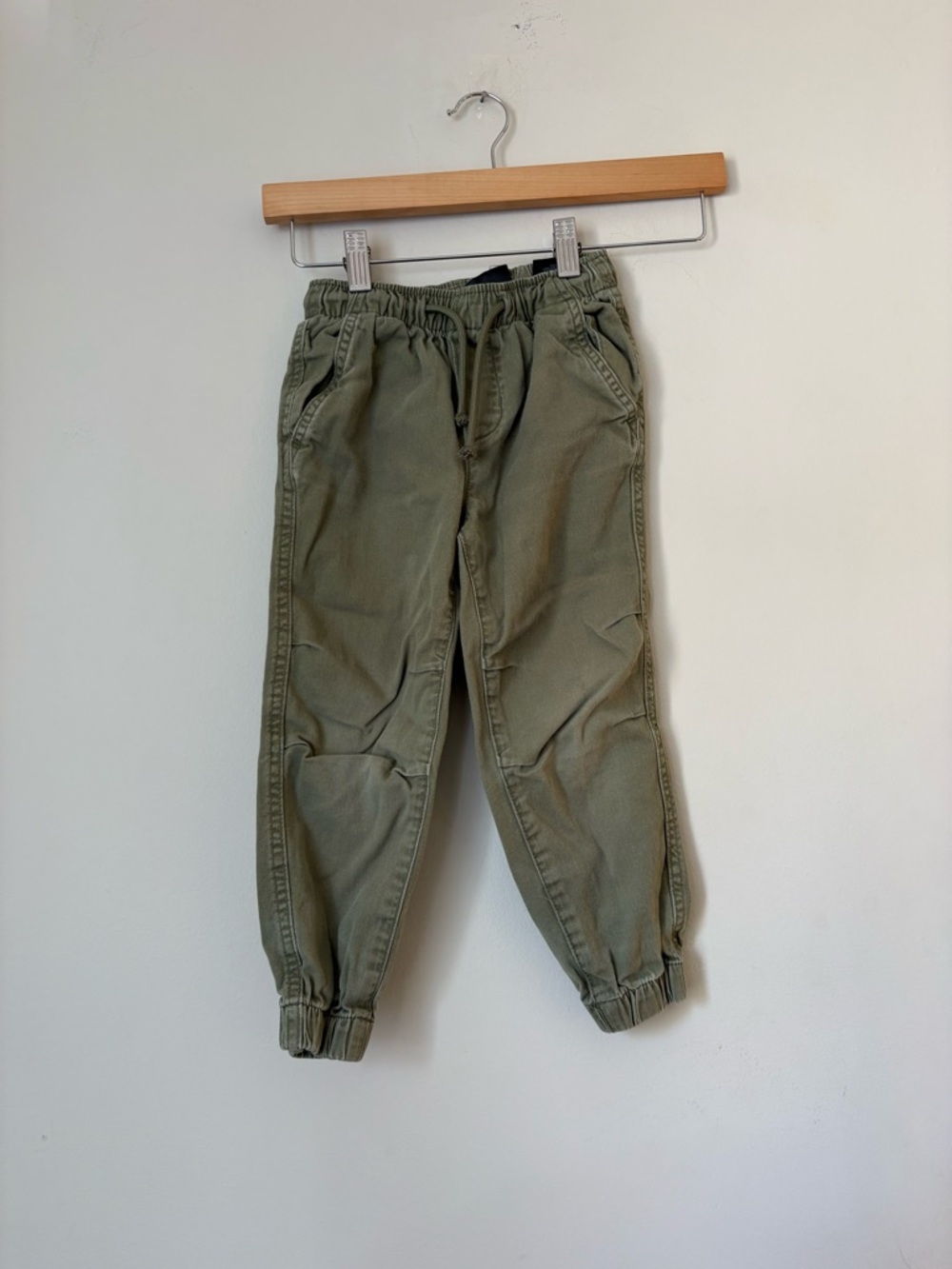 H&M Olive Drawstring Cargo Joggers 4T